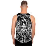 Black And White Maya Calendar Print Men's Tank Top