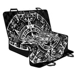 Black And White Maya Calendar Print Pet Car Back Seat Cover