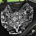 Black And White Maya Calendar Print Pet Car Back Seat Cover