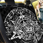 Black And White Maya Calendar Print Pet Car Back Seat Cover
