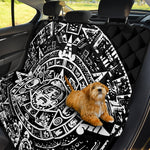 Black And White Maya Calendar Print Pet Car Back Seat Cover