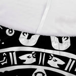 Black And White Maya Calendar Print Sofa Cover