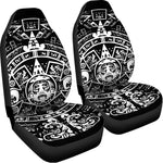 Black And White Maya Calendar Print Universal Fit Car Seat Covers