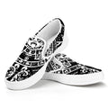 Black And White Maya Calendar Print White Slip On Sneakers