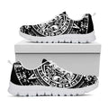Black And White Maya Calendar Print White Running Shoes