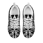 Black And White Maya Calendar Print White Sneakers