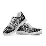 Black And White Maya Calendar Print White Sneakers