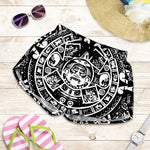 Black And White Maya Calendar Print Women's Shorts