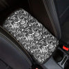 Black And White Mechanic Pattern Print Car Center Console Cover