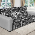 Black And White Mechanic Pattern Print Futon Protector