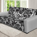 Black And White Mechanic Pattern Print Futon Protector