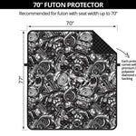 Black And White Mechanic Pattern Print Futon Protector