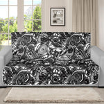 Black And White Mechanic Pattern Print Futon Protector