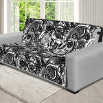 Black And White Mechanic Pattern Print Futon Protector