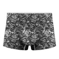 Black And White Mechanic Pattern Print Men's Boxer Briefs