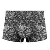 Black And White Mechanic Pattern Print Men's Boxer Briefs