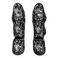 Black And White Mechanic Pattern Print Muay Thai Shin Guards