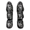 Black And White Mechanic Pattern Print Muay Thai Shin Guard