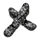 Black And White Mechanic Pattern Print Muay Thai Shin Guard