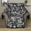 Black And White Mechanic Pattern Print Recliner Protector