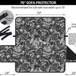 Black And White Mechanic Pattern Print Sofa Protector