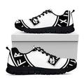 Black And White Mjolnir Print Black Running Shoes