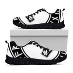 Black And White Mjolnir Print Black Sneakers