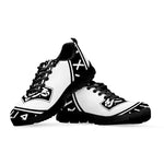 Black And White Mjolnir Print Black Sneakers