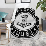 Black And White Mjolnir Print Blanket