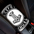 Black And White Mjolnir Print Car Center Console Cover