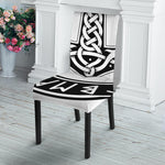 Black And White Mjolnir Print Dining Chair Slipcover