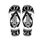 Black And White Mjolnir Print Flip Flops