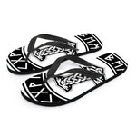 Black And White Mjolnir Print Flip Flops