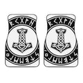 Black And White Mjolnir Print Front Car Floor Mats