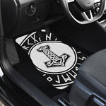 Black And White Mjolnir Print Front Car Floor Mats