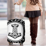 Black And White Mjolnir Print Luggage Cover