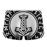 Black And White Mjolnir Print Men's Boxer Briefs