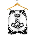 Black And White Mjolnir Print Men's Shorts
