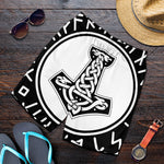 Black And White Mjolnir Print Men's Shorts