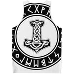 Black And White Mjolnir Print Men's Tank Top