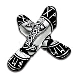 Black And White Mjolnir Print Muay Thai Shin Guard