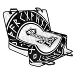 Black And White Mjolnir Print Pet Car Back Seat Cover