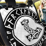 Black And White Mjolnir Print Pet Car Back Seat Cover