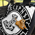 Black And White Mjolnir Print Pet Car Back Seat Cover