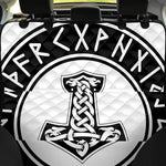 Black And White Mjolnir Print Pet Car Back Seat Cover
