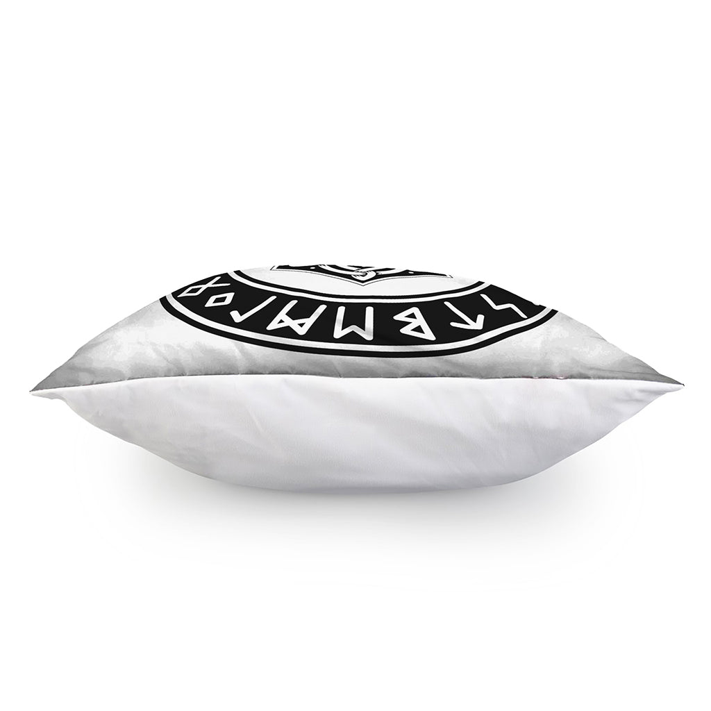 Black And White Mjolnir Print Pillow Cover
