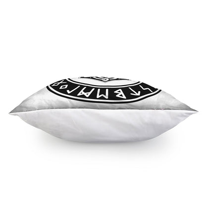 Black And White Mjolnir Print Pillow Cover