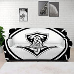 Black And White Mjolnir Print Sofa Cover