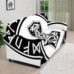 Black And White Mjolnir Print Sofa Cover
