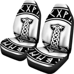 Black And White Mjolnir Print Universal Fit Car Seat Covers
